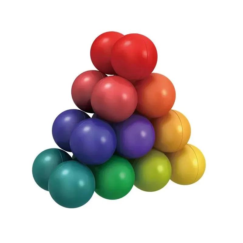 Сенсорная игрушка-антистресс Образовательный цветной шар 3D Вращающаяся игра Монтессори для снятия стресса и тревоги Держатель для телефона Игрушка Рождественские подарки