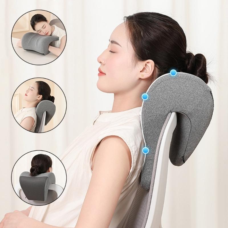 Headrest Attachment for Computer Chair Ergonomic Memory Foam Office Chair Neck Support Pillow with Cover for Napping
