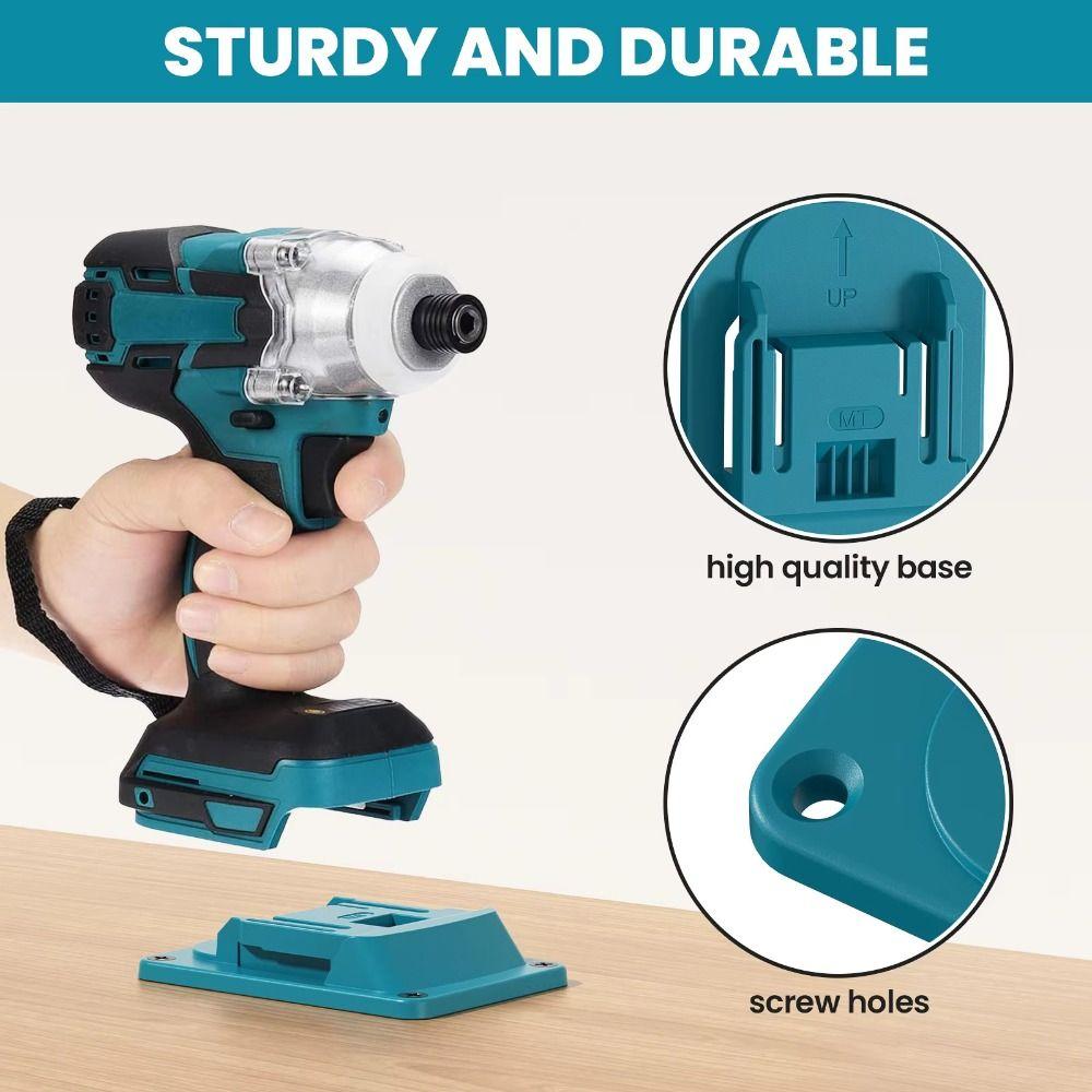Настенный настенный кронштейн для аккумулятора Износостойкое основание для аккумулятора Держатель для электроинструмента для Makita 18V