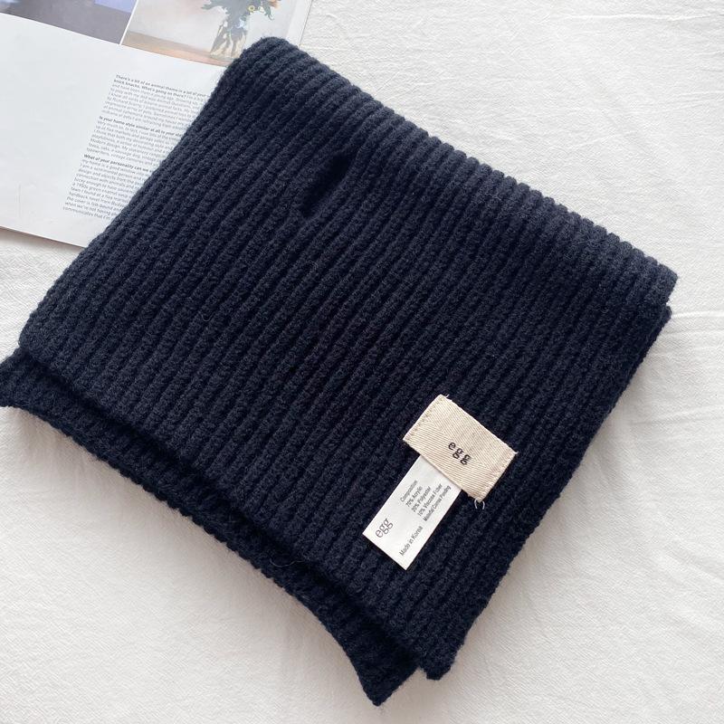 Scarf Designer Niche Macaron Candy Solid Color Cross Wool Fashion Ins Knitted Scarf