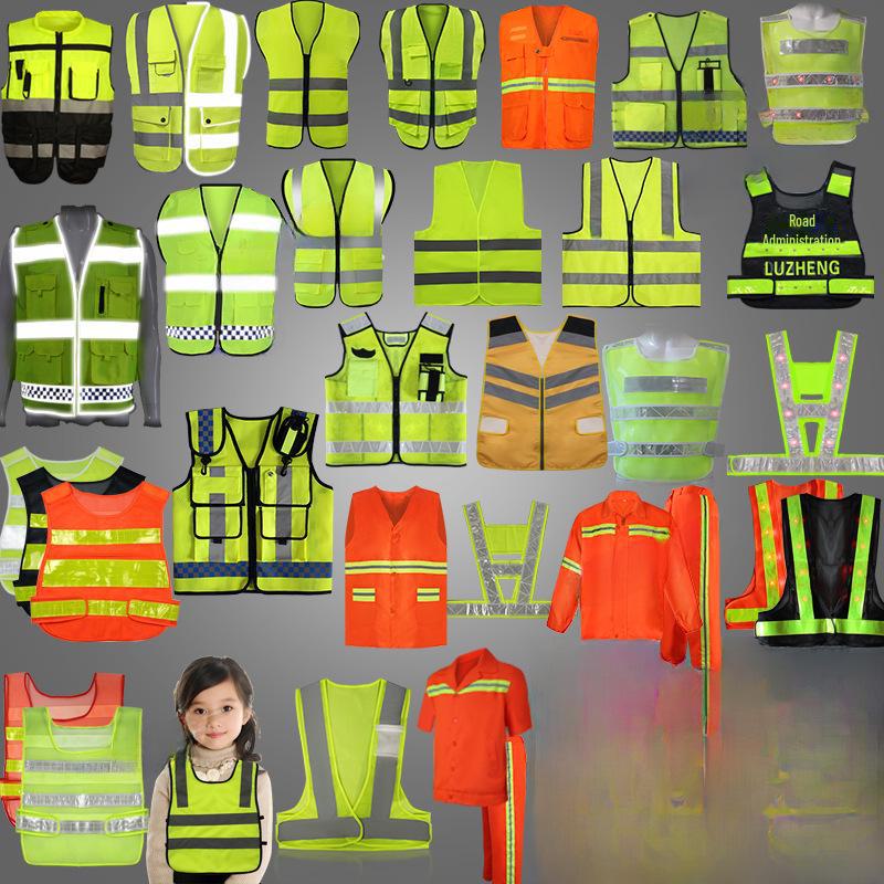 High-Visibility Reflective Safety Vest for Traffic and Construction Workers