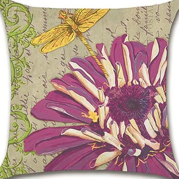 Ретро Растение Цветочный Принт Лен Наволочка Дом Гостиная Диван Автомобильная Подушка