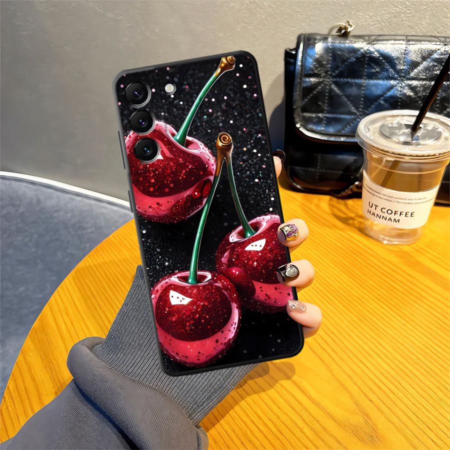 Чехол для Samsung Galaxy A13 A20 A16 A40 A12 A70 A15 A17 A50 A04 A06 A05 Funda Чехол для телефона Вишневый узор