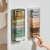 Wall Mount Storage Box Clear Visible Hollow Bottom Dustproof Socks Briefs Panties Underwear Organizer Holder Container