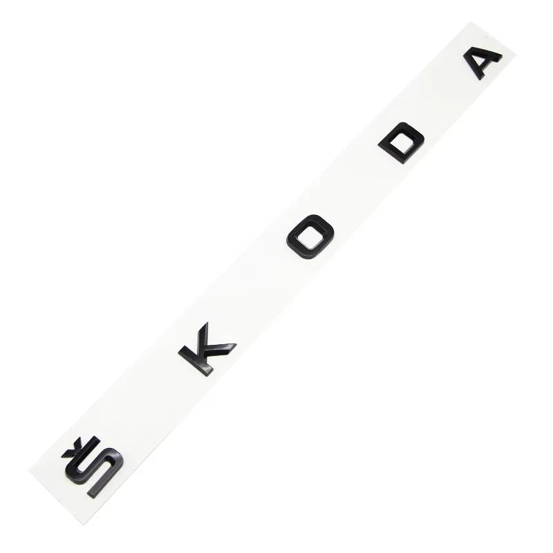 AAAAR1 3D ABS Car Rear Emblem Trunk Badge Sticker for Skoda Octavia Kodiaq Karoq Superb Rapid Fabia Kamiq Yeti Letter Logo Accessories