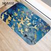 Коврик для входной двери с золотым принтом для кухни, ванной, коралловый бархатный ковер, красочный коврик для дома, нескользящий коврик, домашний декор