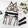Sexy Lingerie Three-Piece Cross Stitching Underwear Sexy Suit