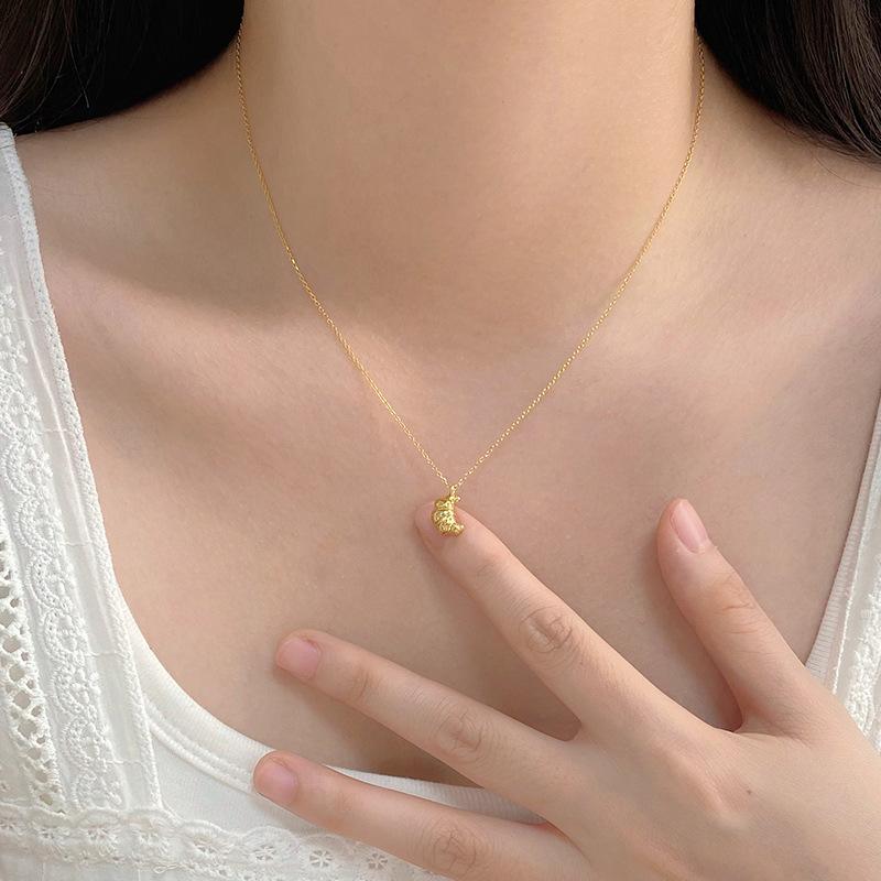 Минималистичное ожерелье-сумка в виде коровьего рога для женщин Niche Collarbone Chain Ins Air-cooled Light Wind Neck Chain