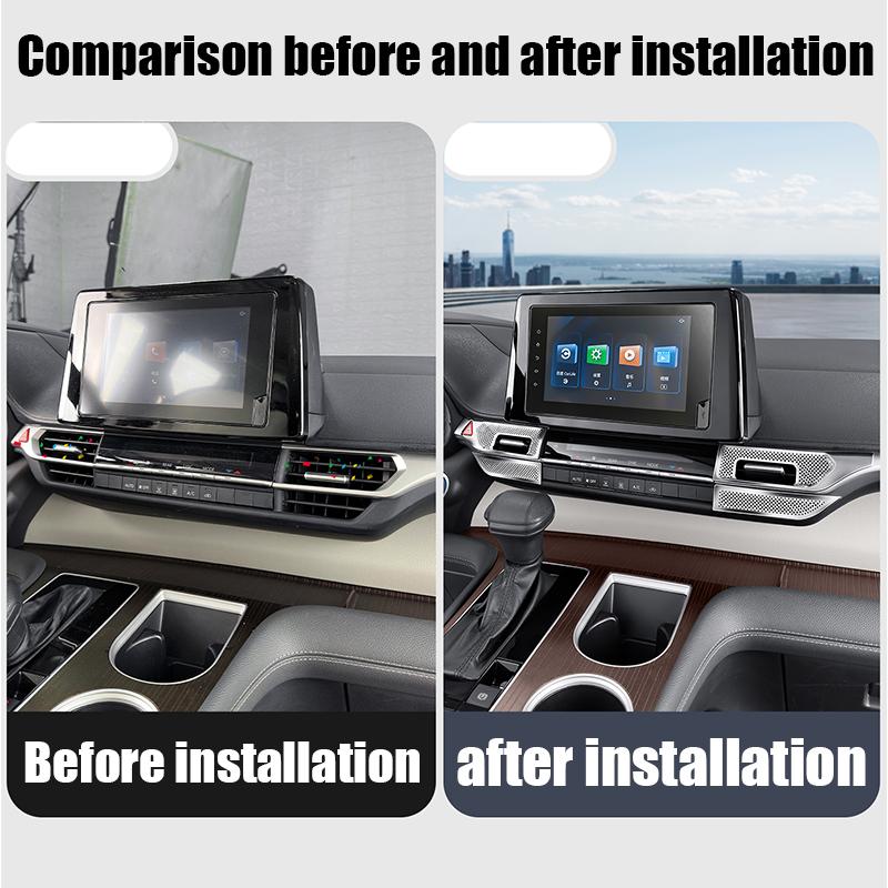 for Toyota Sienna XL40 2024 2025 Stainless steel material for the central control center air outlet horn cover