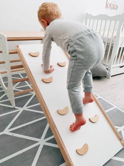 Деревянная горка для детей, горка для скалолазания, детская комната, игровая площадка, лунно-голубой цвет