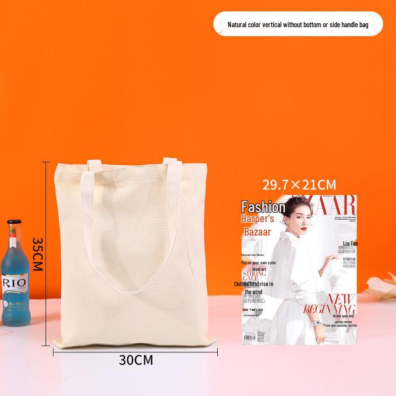 Высококачественная холщовая сумка-тоут с индивидуальным логотипом - Белая, Пустая, Персонализированная печать