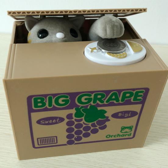 Копилка, автоматическая кража денег, копилка для монет, жадный кот, копилка, монеты США, совместимая коробка для экономии денег для детей