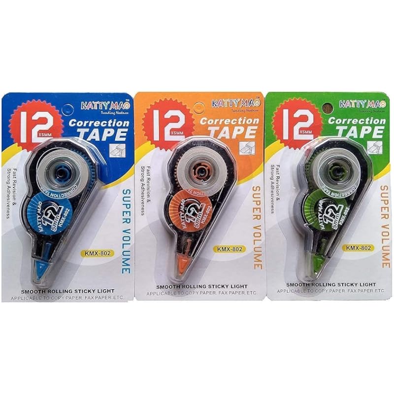 Eclet Correction Tape - Pack Of 1Pcs Correction Tape 12 Meter X 5 Mm, For Journal, Correction Pen, Whitener For Correcti