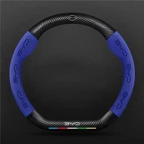 Автомобильная замшевая оплетка руля для BYD Atto 3 Act Seal Tang F3 E6 Yuan Song Plus EV F0 Qin Han Dolphin S6 Кожаная противоскользящая