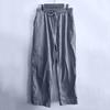 Женские повседневные брюки, однотонные свободные длинные брюки, эластичный пояс, регулируемые брюки на шнурке с карманами