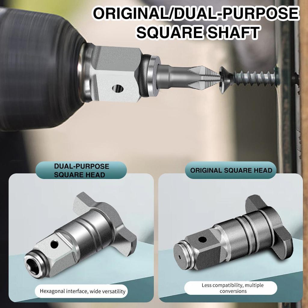 Electric Square Shaft Wrench Conversion Head Portable Multi-purpose High Hardness T-type Fitting Adapter