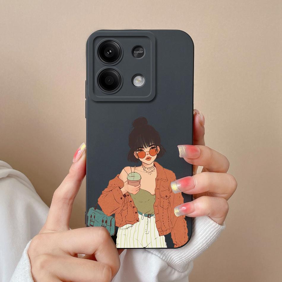 Чехол для телефона Xiaomi Redmi Note 13 Pro, мишка, жидкий силикон, полная защита, противоударная крышка для Redmi Note13 13Pro 4G 5G Capa