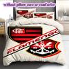 Flamengo football soccer Pattern Bedding,Quilt Set Quilt Cover Pillowcase Home Birthday Gift (1*duvet cover+2*pillowcase,without core)
