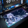 noa blue archive Mouse Pad RGB Gaming Mousepad Big LED Pad PC Desk Mat Luminous Mouse Pad Large Keyboard Mats Table Rug With