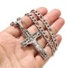 New Arrival Stainless Steel Crucifix Jesus Cross Necklace Pendants Necklaces 3 :1 Fiagro Chain 24 ''For Men Jewelry Findings