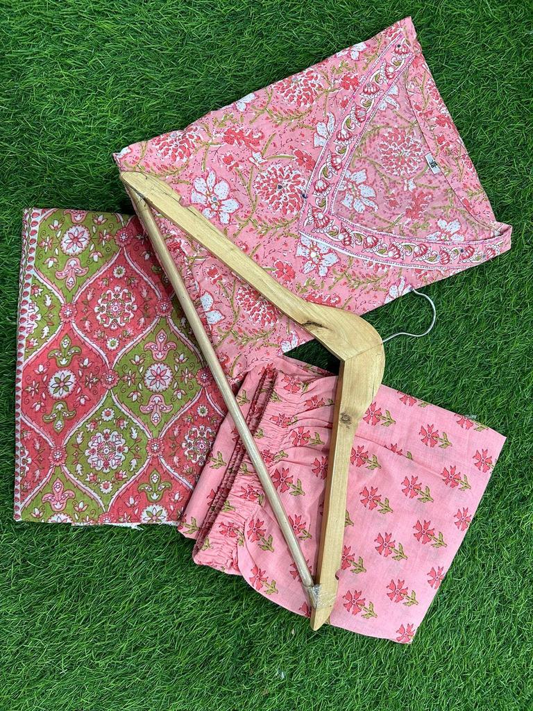 Индийский женский топ-туника курта брюки дупатта комплект Болливуд чистый хлопок сальвар костюм курти