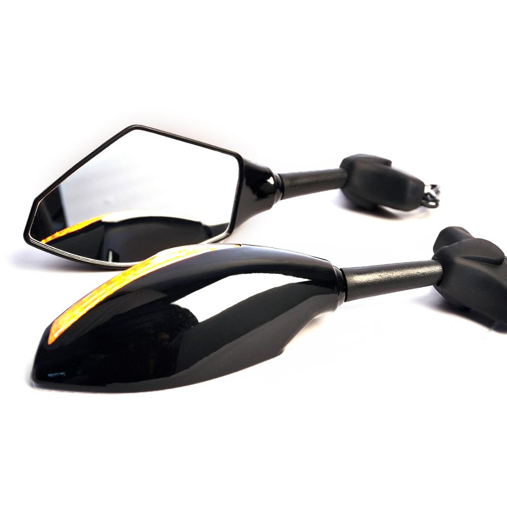 1 пара мотоциклетных зеркал заднего вида со светодиодными указателями поворота для Yamaha YZF R1 R6 2000-2008 YZF R6S 2006-200 YZF R6 1999-2008