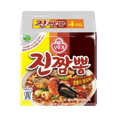 Ottogi Острый рамэн с морепродуктами/Джин-Джджамг-Ббонг, упаковка 130 г x 4 шт. (2 варианта)