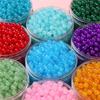 6/8mm Solid Color Imitation Jade Round Glass Beads for DIY Bracelet Making