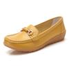 Fashion Leather Women's Flat Fashion Casual Work Women's Anti-slip Portable Flat Shoes Overweight Single Shoes In Summer