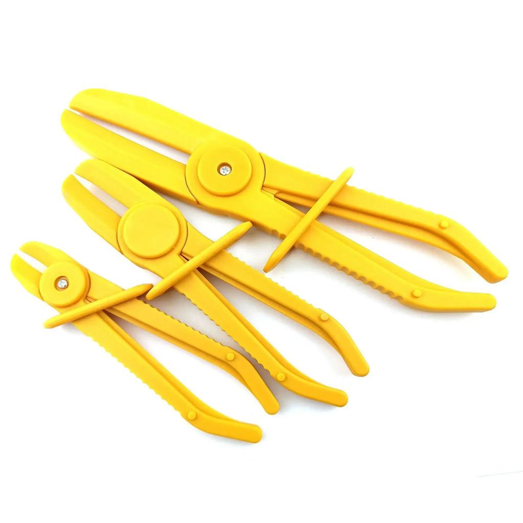 3pcs Nylon Hose Clamp Tool Set Brake Fuel Water Line Clamp Plier Hands Free Tool Car Repair Tools Hose Pliers
