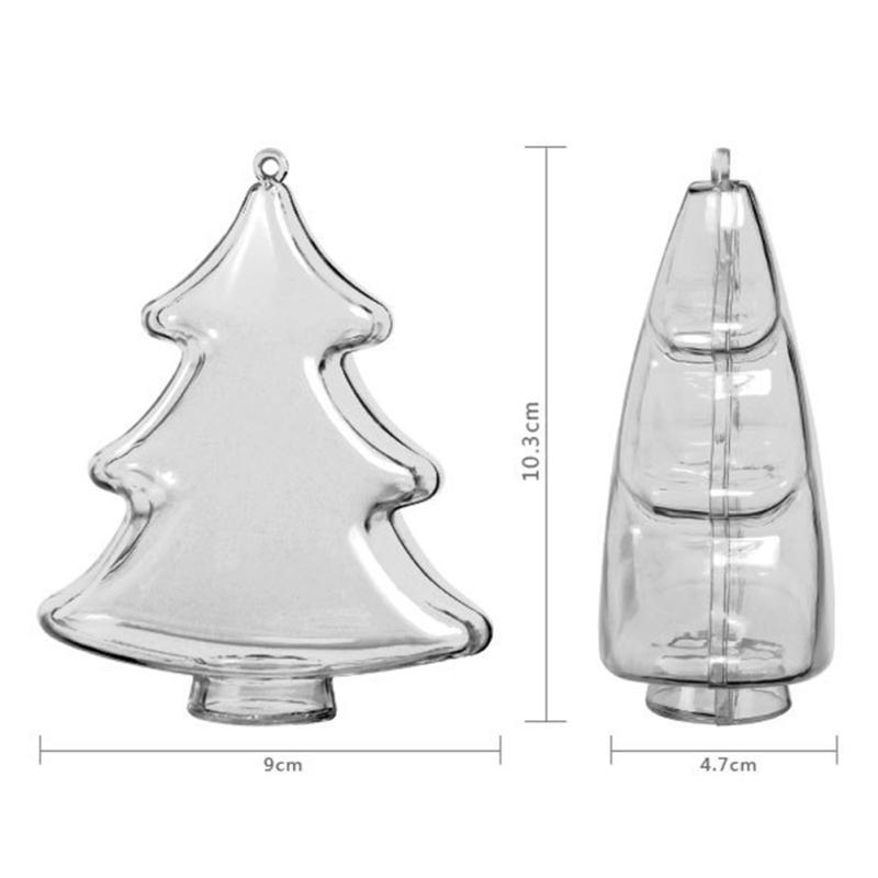 Прозрачный полый пластиковый шар, используемый в качестве рождественского украшения, коробки для конфет и подвески вечных цветов