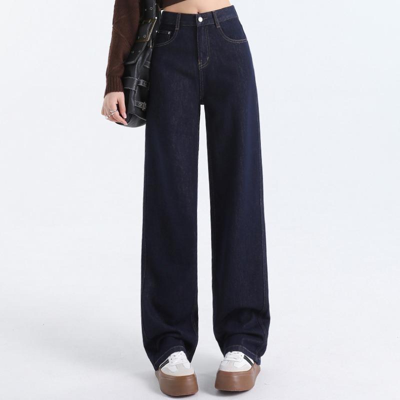 Женские модные джинсовые мешковатые брюки с высокой талией, винтажные джинсы Harajuku с широкими штанинами, утягивающие повседневные брюки