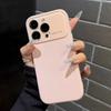 Официальный противоударный чехол из жидкого силикона для iPhone 17 Air 16 15 14 13 12 Pro Max, роскошный, со стеклом, большим окном, бампером