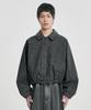 Ajobyajo [Pog:Service X Ajobyajo] Faded Panel Faux Leather Jacket [Black]