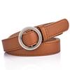 Non-Porous Round Buckle Student Belt Women'S Decoration Simple Thin Belt Belt Belt