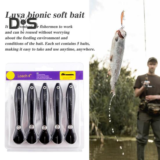 5 шт./набор 10 см/6 г мягкая приманка вьюн силиконовая бионическая вьюн с отверстием искусственная рыболовная приманка для соленой воды пресноводная форель судак змееголов