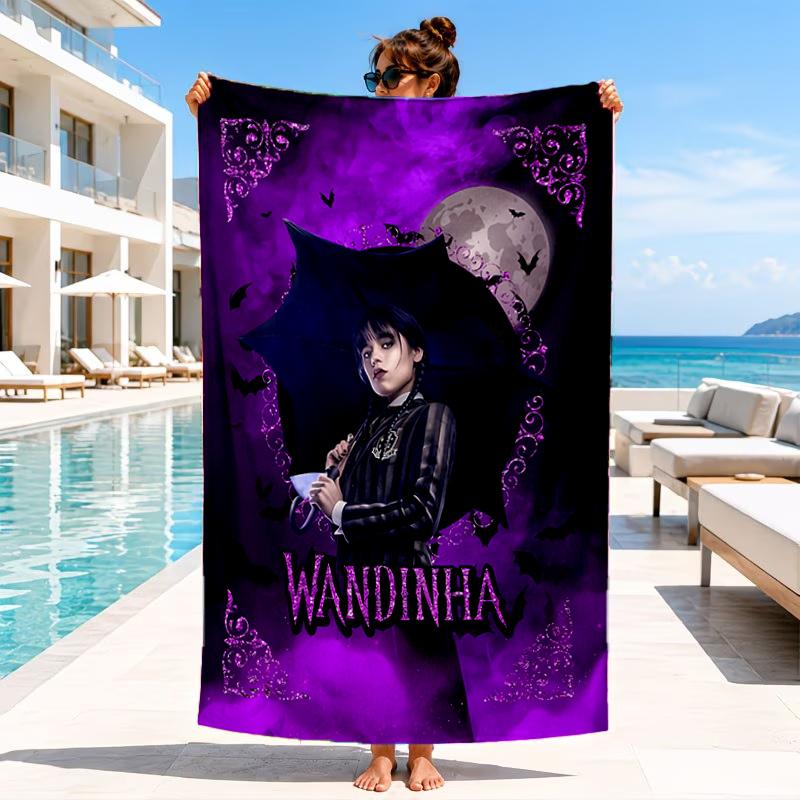 Wednes-day Gothic Beach Towel, Microfiber Beach Towel, Perfect For Pool, Beach, Travel, Home Decor Beach Party Fan gifts