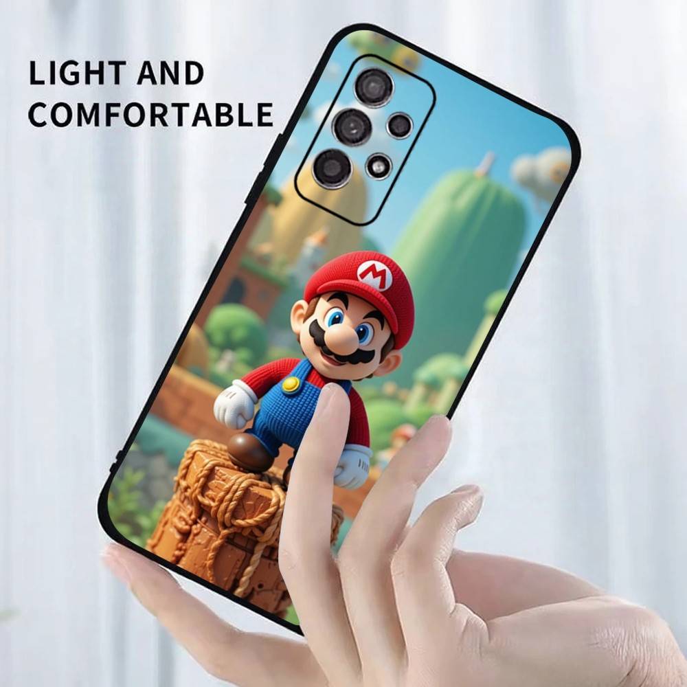 Чехол для телефона Super M-MarioS Bros из аниме для Samsung S25, S24, S23, S22, S21, S20, S10, Ultra, Plus, Lite, FE, Мягкий силиконовый черный чехол