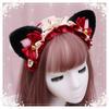 Cute Japanese Lolita Cat Ear Headband With Fluffy Faux Fur Lace Trim Girls Women Cosplay Party Accessory