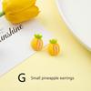 Желтые лимонные свежие серьги, женские летние новые серьги-джокеры, серьги с милым темпераментом