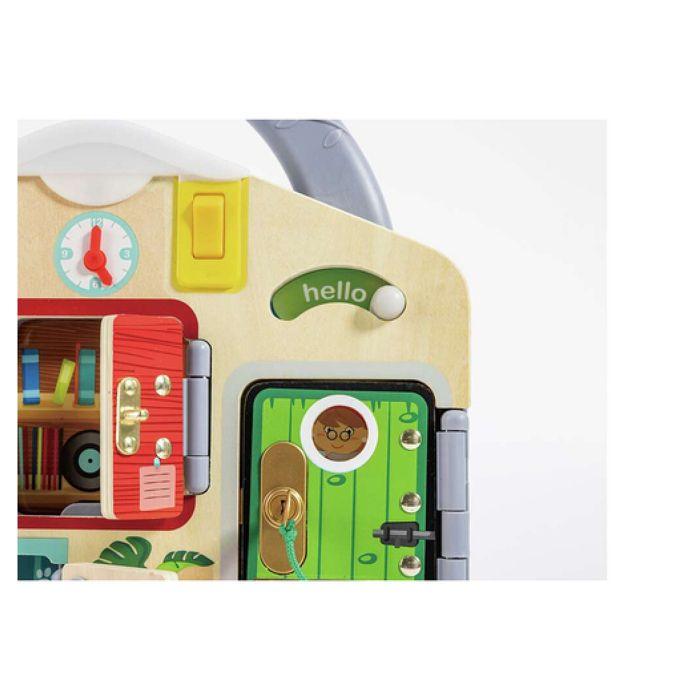Jeu de verrouillage et clé - HAPE - 87-1111 - Bois - 10 cm x 5 cm x 2 cm - Éducatif
