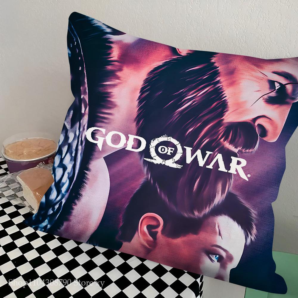 Игровой G-God Of War Ragnarok Наволочка Квадратная Подушка Спальня Диван Отдых Комфортная Подушка Автомобиль Гостиная Домашний Декор