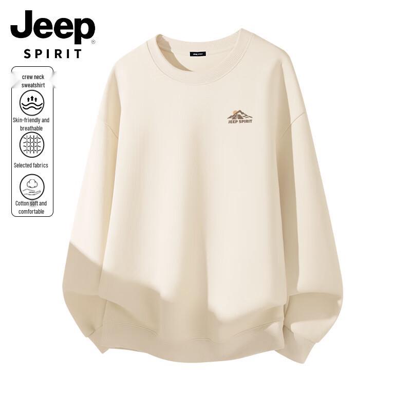 JEEP SPIRIT Men's Autumn/Winter Logo Pullover Sweatshirt