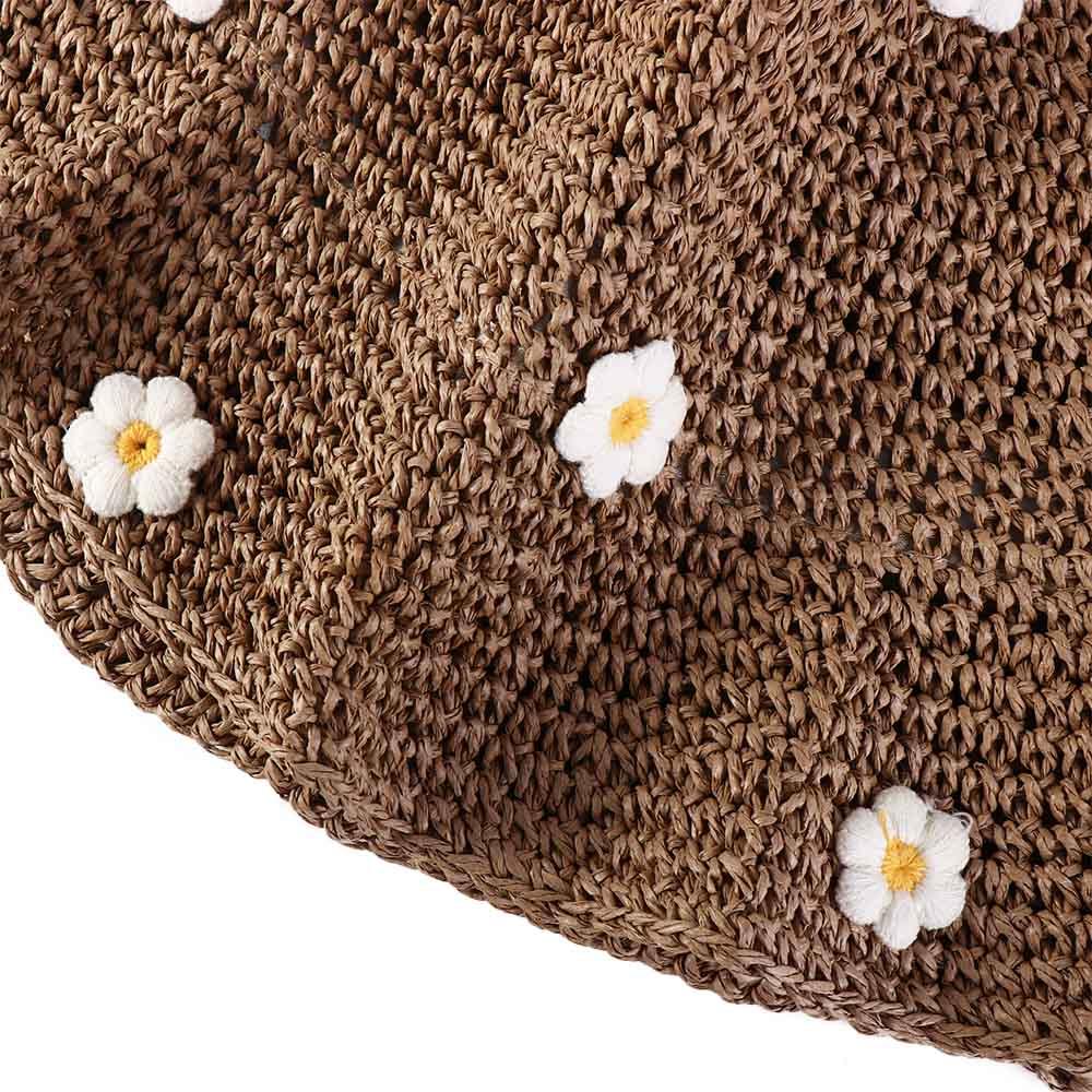 Flat Hat Boho Beach Hat UV Protection Panama Cap Sunscreen Sun Cap Sun Protection Sun Hat Straw Hat
