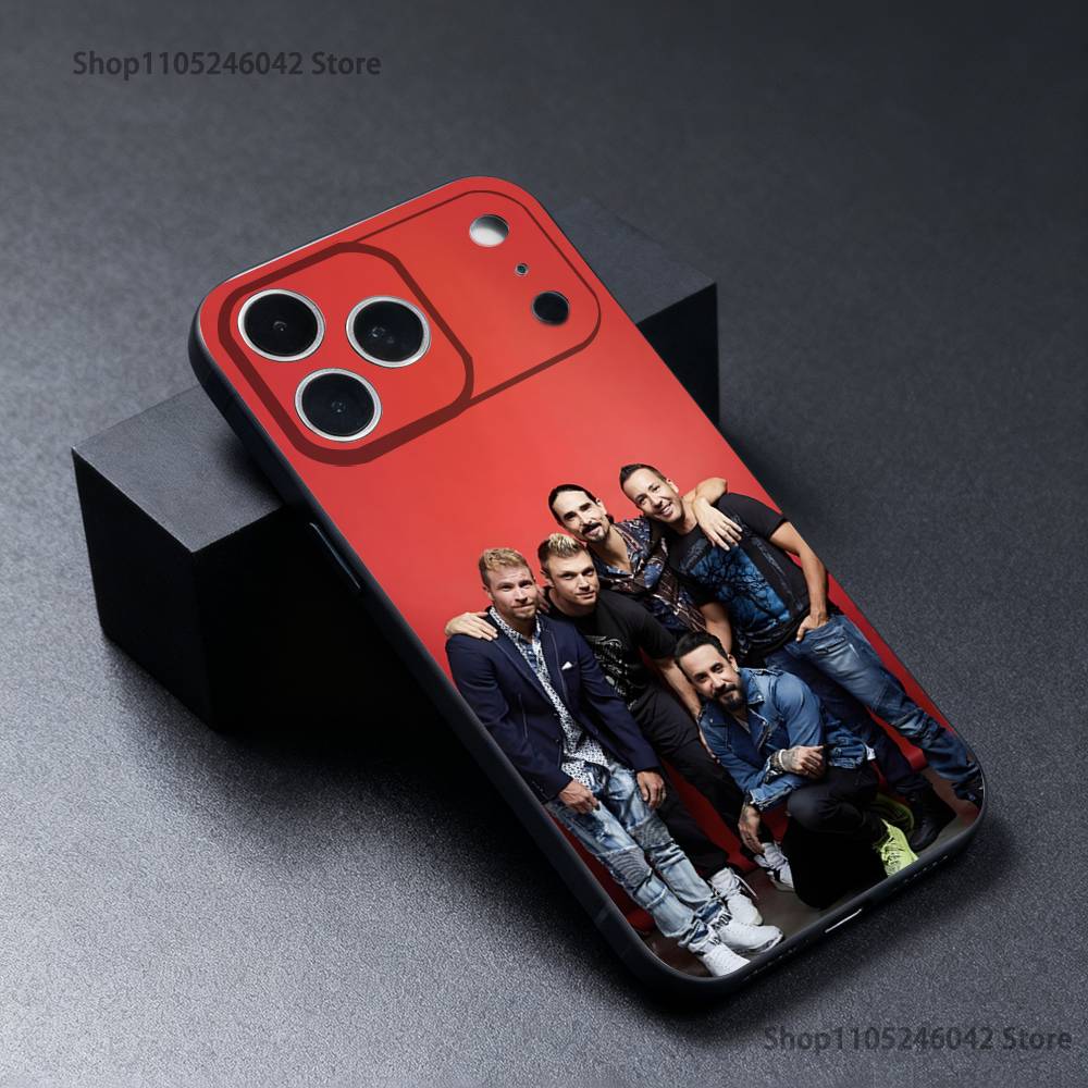 B-Backstreet Boys BSB Black Soft Cover Phone Case For iPhone 17,16,15,14,13,12,11,Pro,XS,Max,XR,Plus,E,SE4,Mini