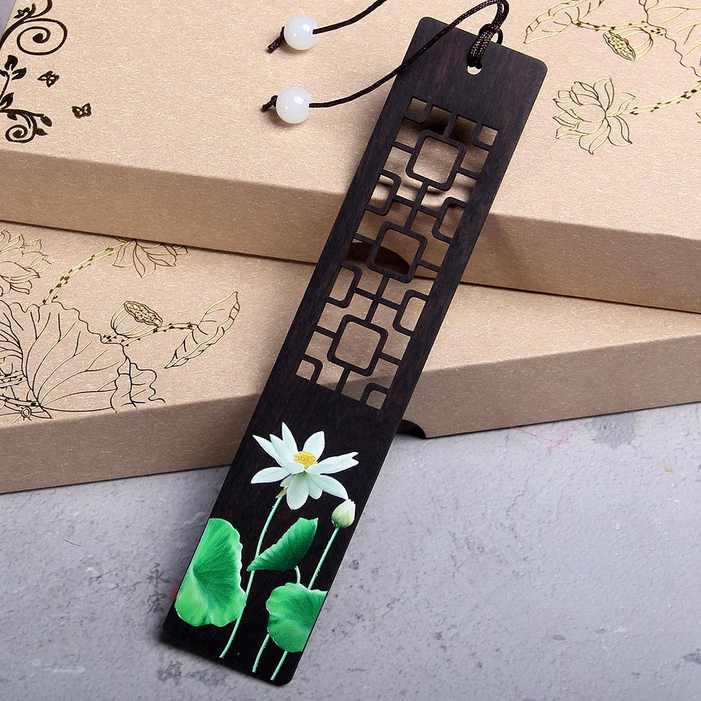 Painted Koi Bookmark Ebony Auspicious Koi Bookmark Purple Light Sandalwood Every Year More Than Study Supplies Can Be Engraved