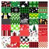 Soimoi Christmas Theme Print Precut 5-inch Cotton Fabric Quilting Squares Charm Pack DIY Patchwork Sewing