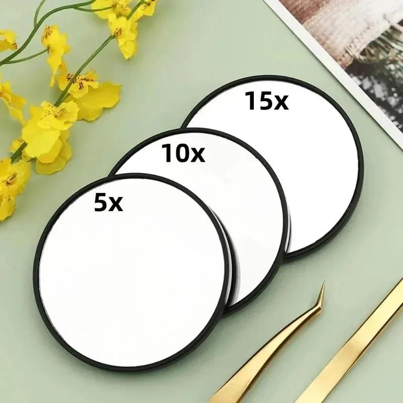 Popular Round Mirror 5x/10x/15x Magnification Mirror with Suction Cup Blackhead Magnifying Mirror for Bathroom Portable Makeup