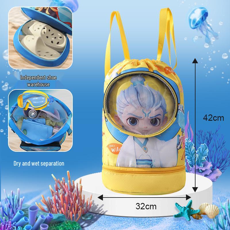 Детский водонепроницаемый рюкзак для плавания: Мужская косметичка и женская пляжная сумка с разделением для сухого/влажного