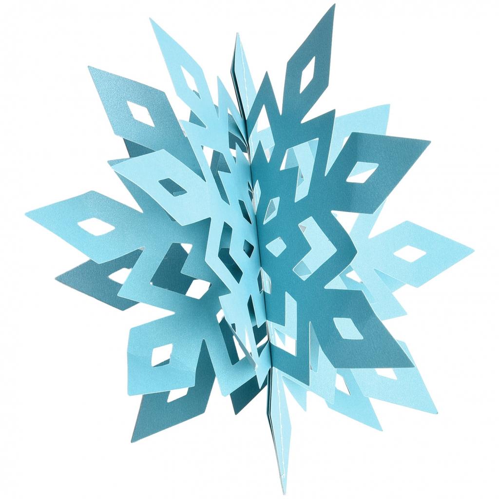 Праздничный бумажный набор снежинок для потолочного декора из 6 штук для рождественских торжеств